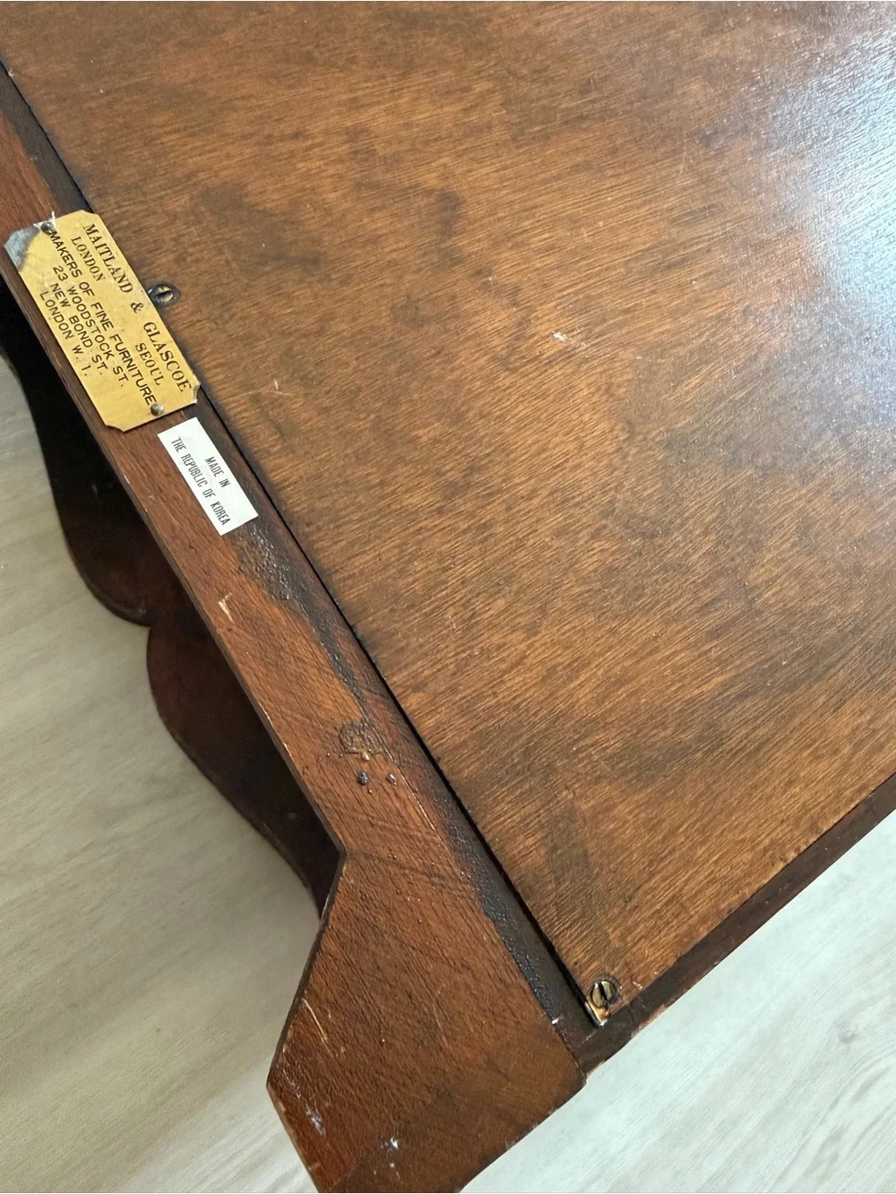 Antique Maitland Glascoe Mahogany Miniature Bow Front Chest Salesman Sample